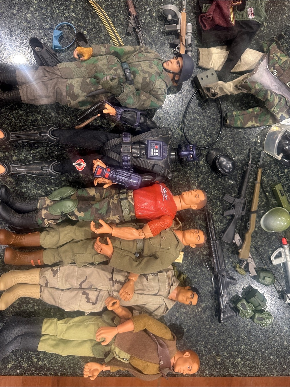 GI JOE Action Figures lot 6 dolls accessories vintage 21st century toy soldier